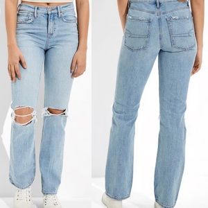 NWOT American Eagle Distressed 90s Bootcut Jeans